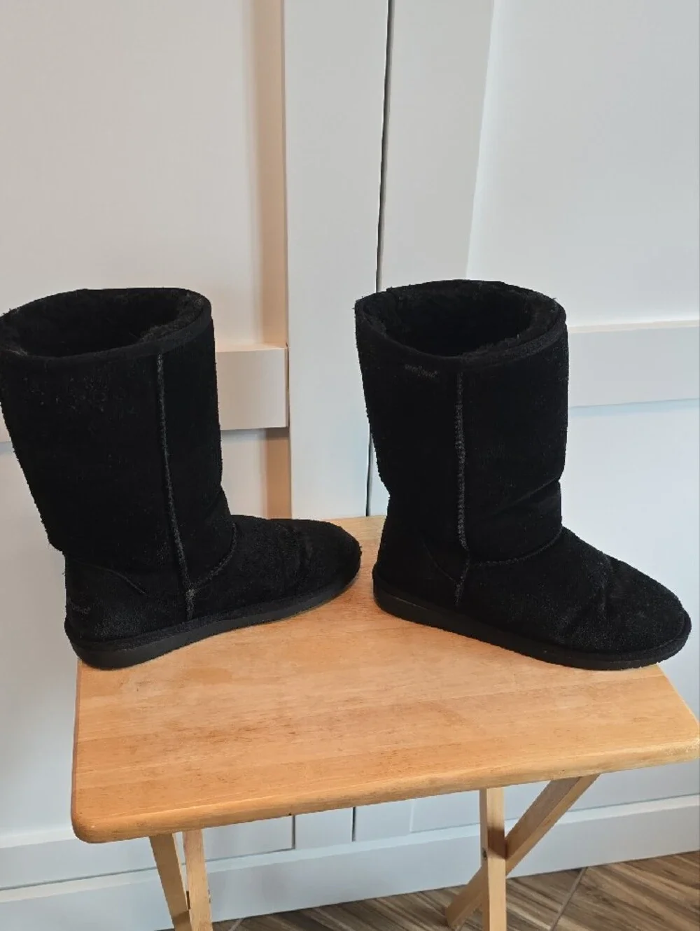 Minnetonka Black Plush-Lined Tall Winter Boots